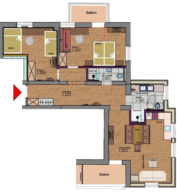 Appartements Rofan Maurach  Bilik gambar